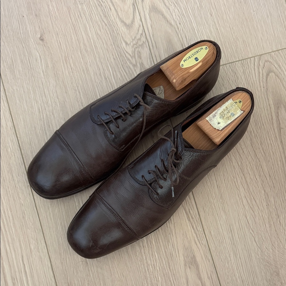 HENDERSON - Men’s - Brown Leather Oxford Shoes - Size 44